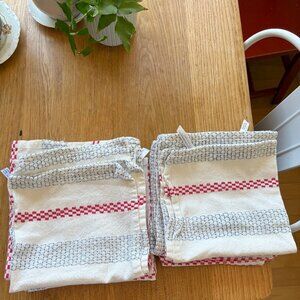 Anthropologie Blue Red White Napkins